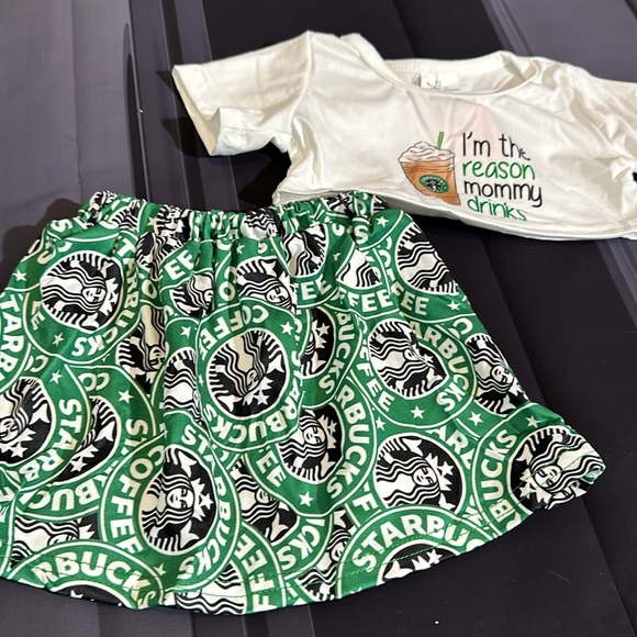Starbucks baby/toddler girls 2 piece set - Picture 4 of 6